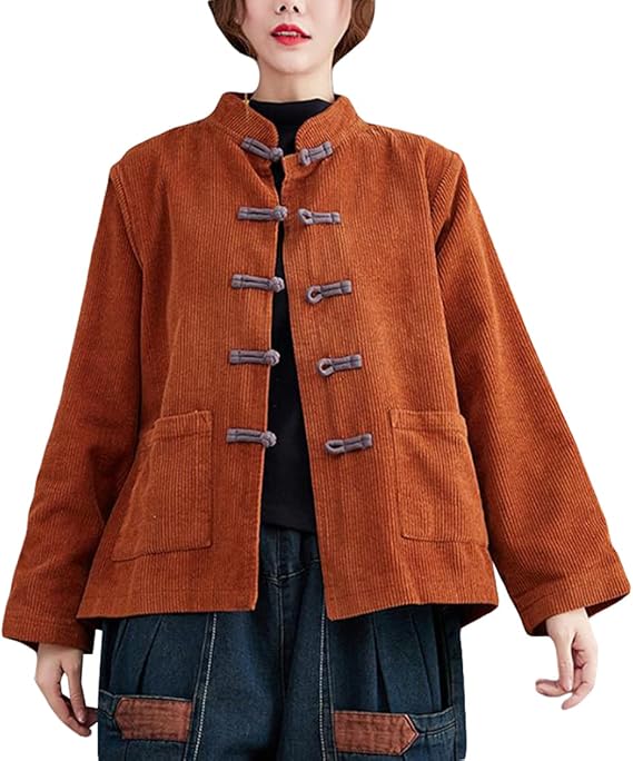 Amazon taiteng ジャケット レディース コーデュロイ アウター 立ち襟 カジュアル 長袖 ゆったり チャイナボタン 中華風 チャイナ服 大きいサイズ コート 春 秋 ファッション コート ジャケット 通販 Amazon taiteng ジャケット レディース コーデュロイ アウター 立ち襟 カジュアル 長袖 ゆったり チャイナボタン 中華風 チャイナ服 大きいサイズ コート 春 秋 ファッション コート ジャケット 通販
