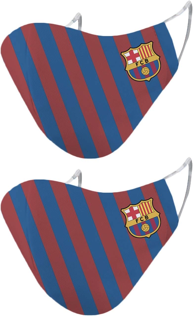 ESSENTIELE FC BARCELONA 2 PLY REUSABLE FACE MASK (PACK OF 2)
