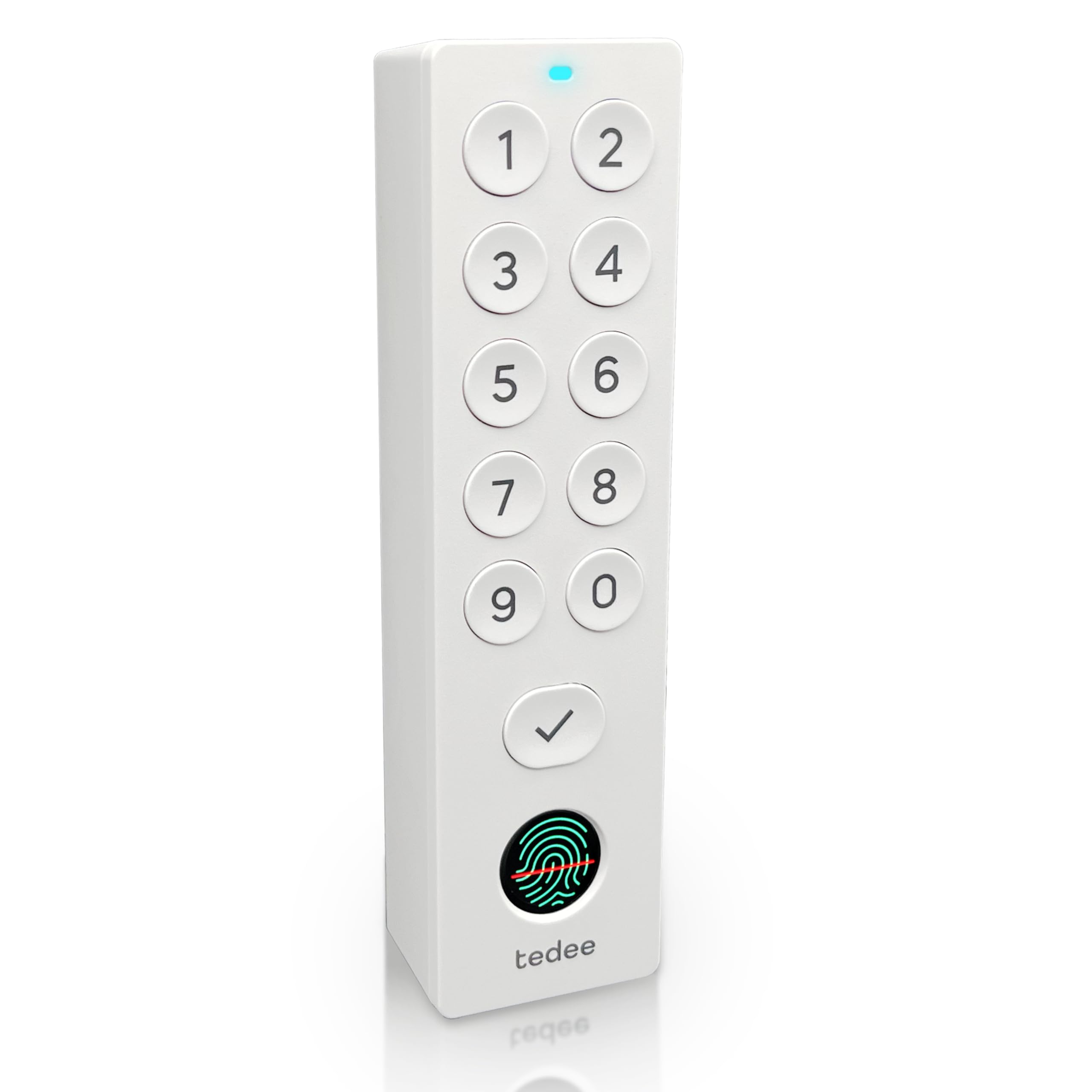 Tedee GO2 Alu Cerradura Inteligente con WiFi, Cilindro Exxo Smart, Huella Dactilar y Sensor de Puerta, Seguridad Clase 6, Acceso Remoto y Bloqueo Automático sin Llave | Alexa, Google, Apple, Matter