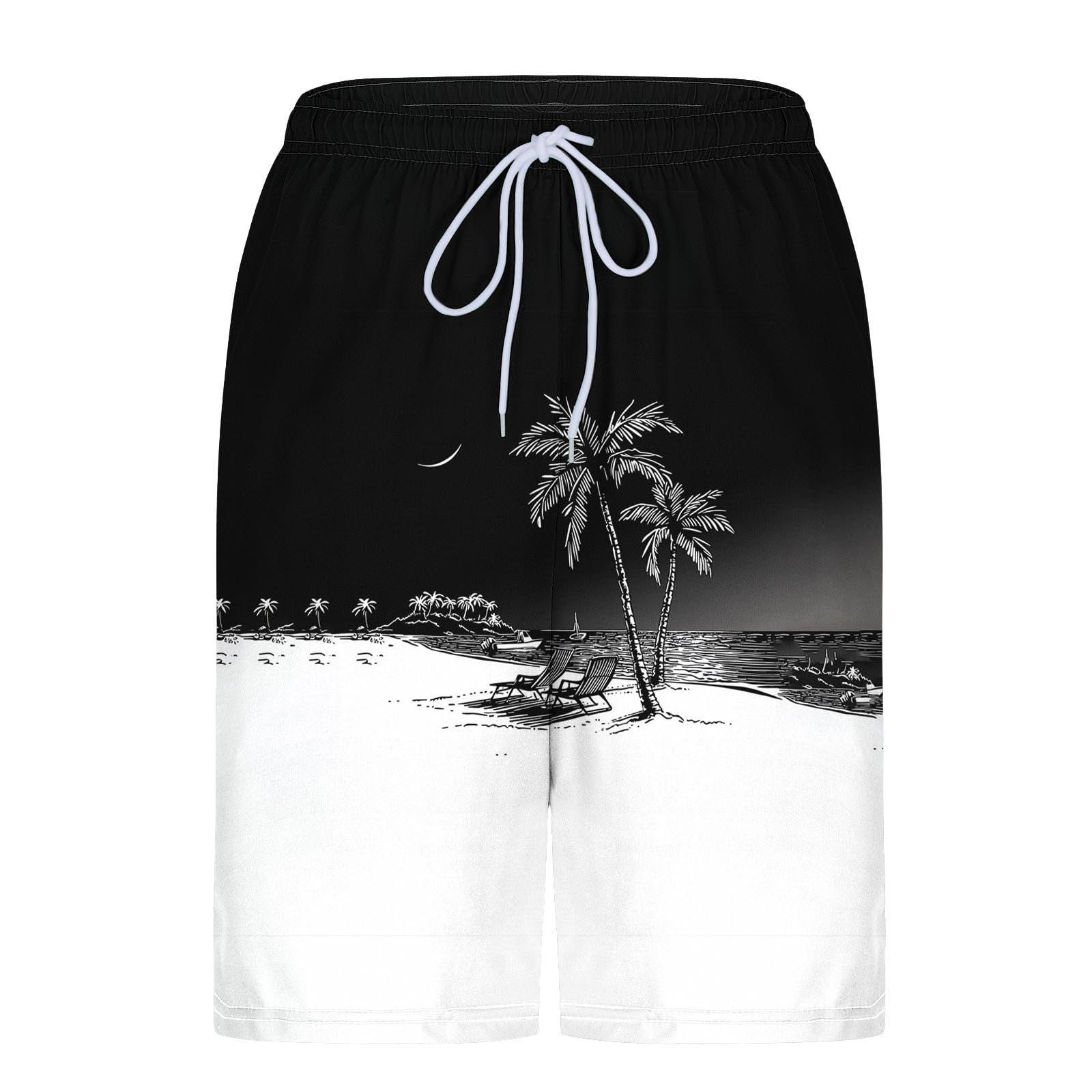 Mens Tie Dye Swim Shorts with Compression Liner 2 in 1 Swimming Shorts Lightweight Bathing Beach Shorts with Pockets - 4