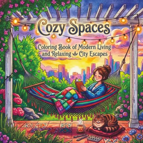 Cozy Spaces: A Coloring Book of Modern Living and Relaxing City Escapes: 55 Unique Illustrations for Adults, Teens, and Anyone Who Loves to Slow Down, Unwind, and Color image 2