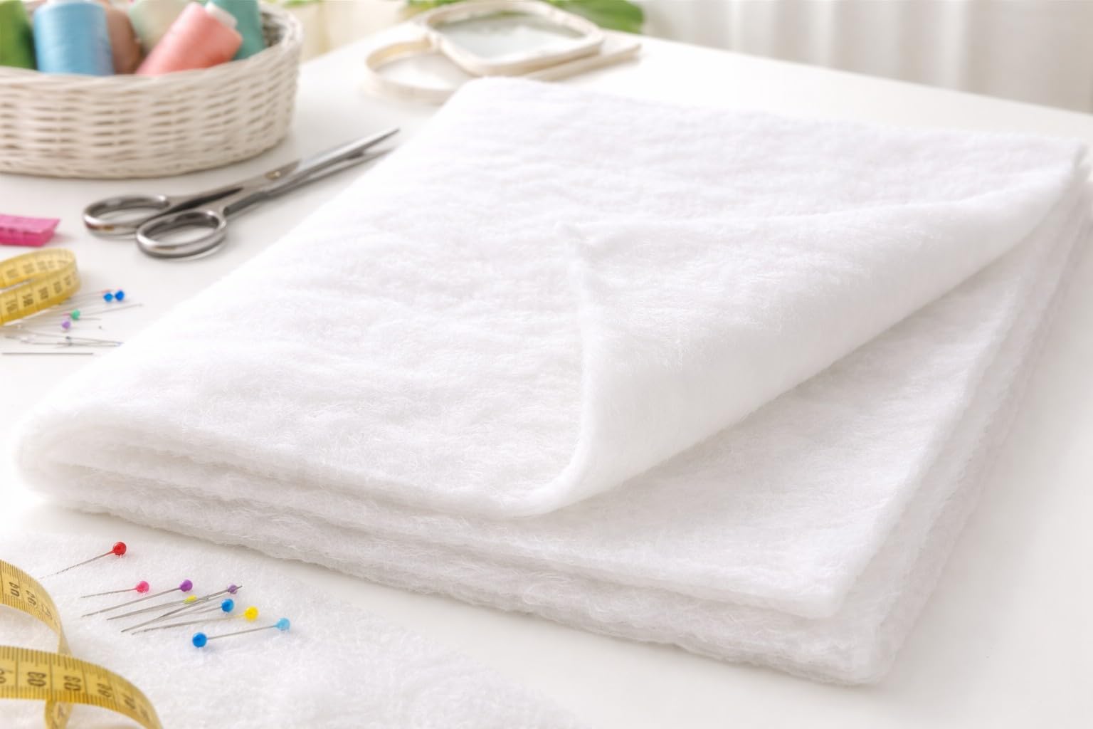 Crs Fur Fabrics White Polyester Wadding Dacron Upholstery Quilting 135Gsm / 4Oz - 30" / 76Cm Wide, 10Mtr - 1000Cm X 76Cm