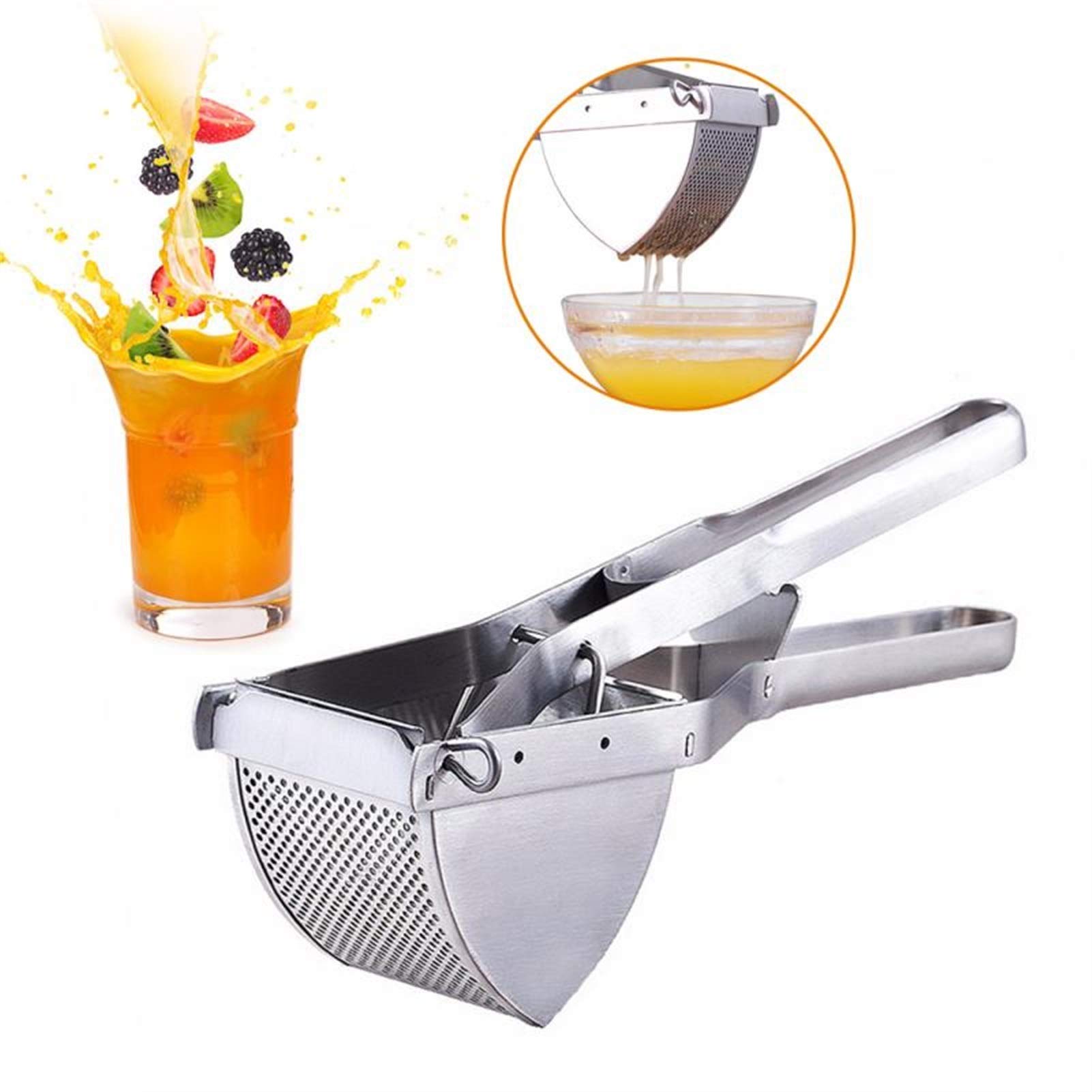 Edelstahl-Küchen-Gadget-Kartoffel-Maser-Presse-Kochwerkzeug-Kartoffelkartoffeln Küchenzubehör Gadgets (Color : 01)