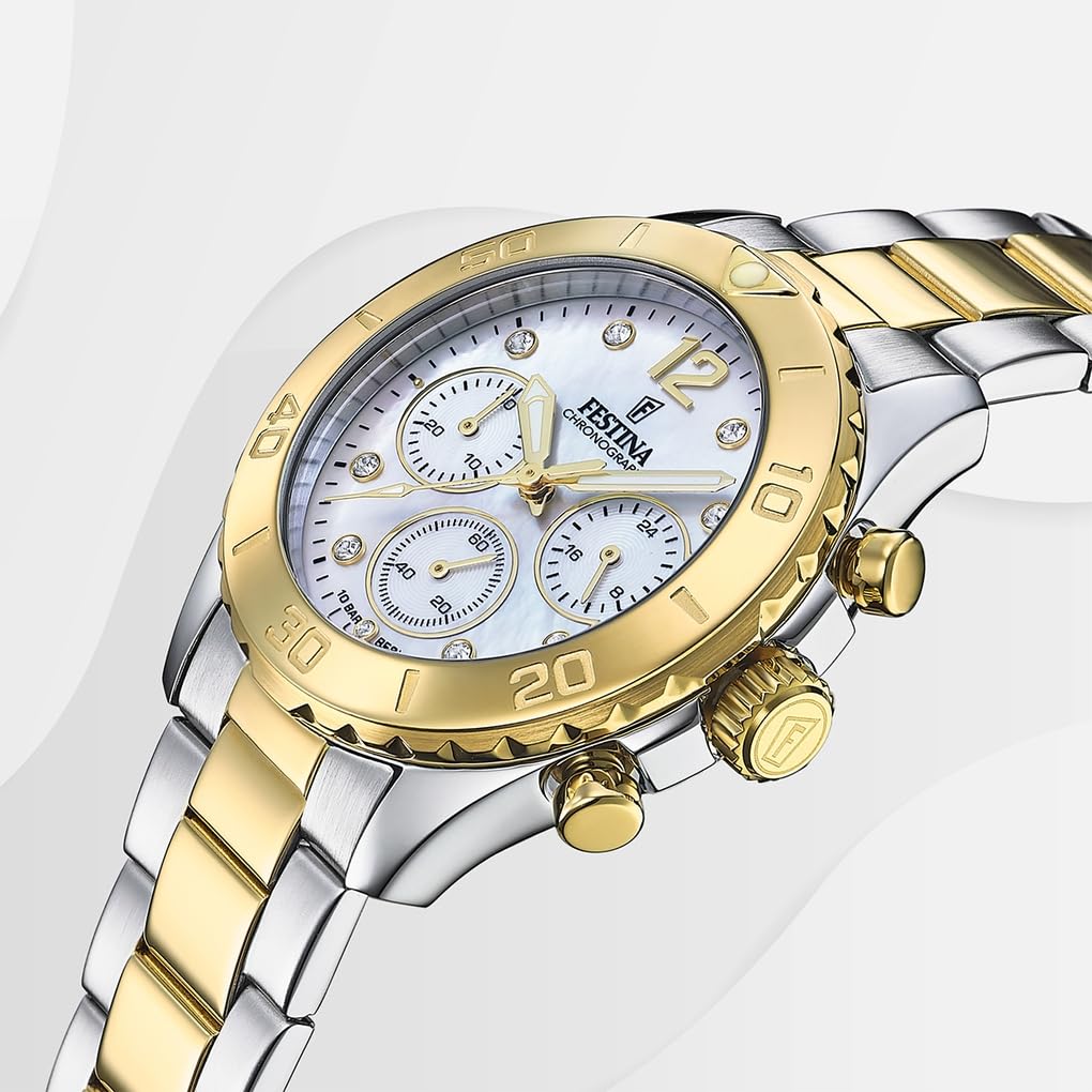 Festina Damenuhr Analog aus Edelstahl 316l Multi