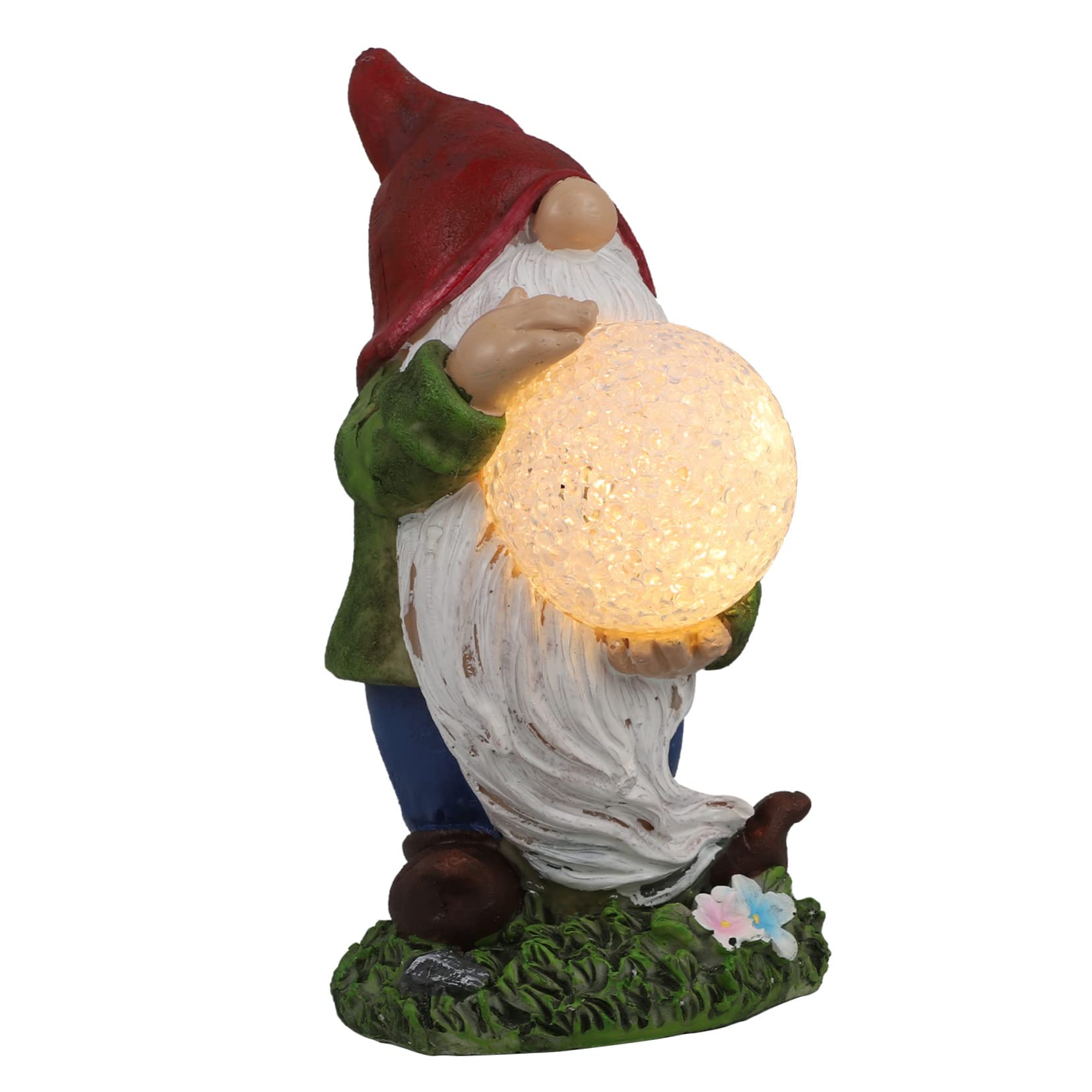 Gnome solaire de jardin élégant pour illuminer vos soirées sur la pelouse