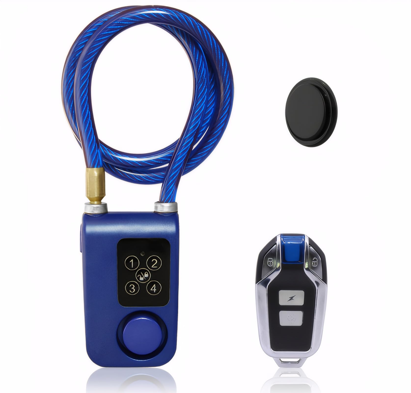 Cadenas de vélo avec alarme GPS antivol câble acier pour protection VTT et vélo électrique
