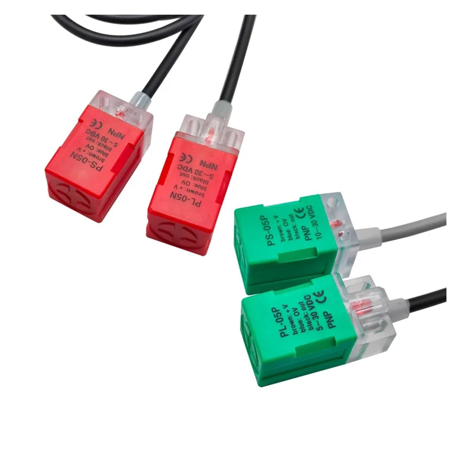 10 Stück PL05P PL05N PS05P PS05N Induktiver Näherungsschalter Sensor Sn5 mm PNP NPN NO 5-30 VDC (PS-05P 10 Stück)