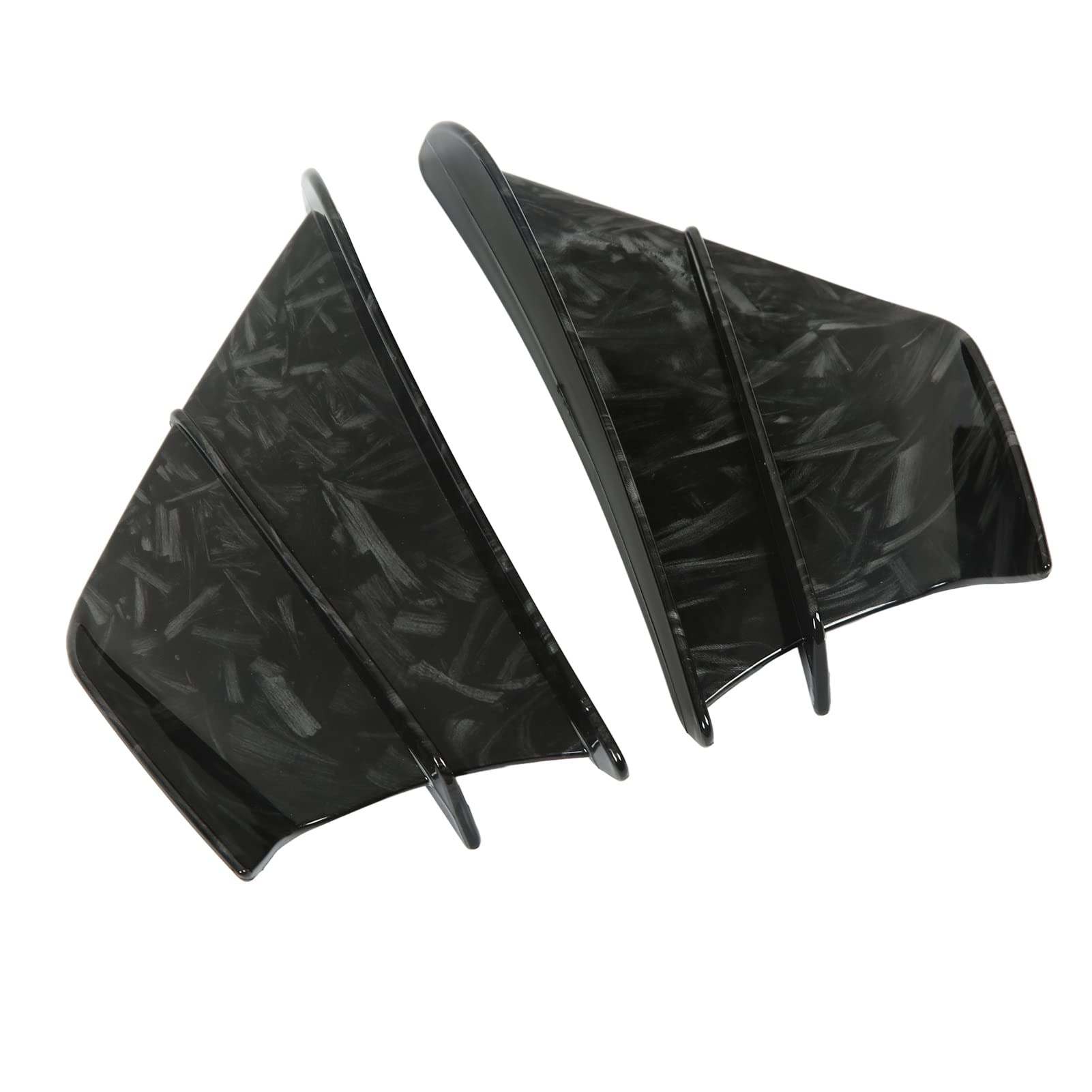 Aile Aérodynamique KIMISS, Aileron Latéral de Moto Carénage Avant Ailes Aérodynamiques pour NINJA400 NINJA250 Z900 Z1000(Grain de marbre)