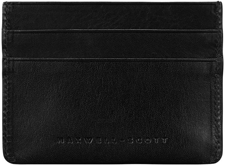 Maxwell Scott - Womens Luxury Leather Credit Card Holder Wallet - Made from Premium Italian Hides - The Savona Black