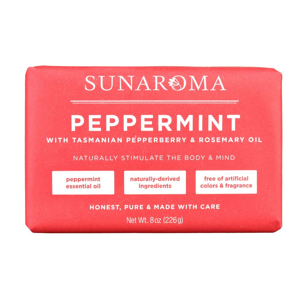 SUNAROMA Soap - 8.5oz (Peppermint Oil & Rosemary)