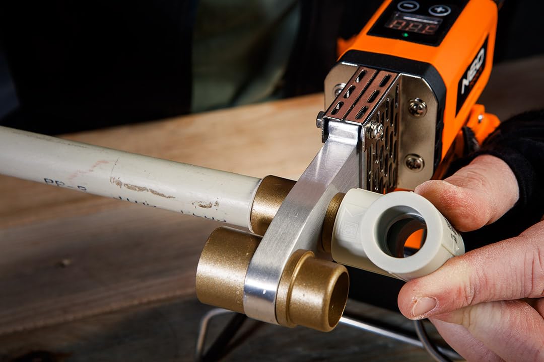 NEO TOOLS Poste à souder sans batterie, poste à souder à bout professionnel avec affichage numérique Poste à souder des tuyaux en plastique 18 V