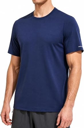Mens Workout T-Shirt Quick Dry Moisture Wicking Athletic Gym Shirts, Breathable Short Sleeve Training Running Tops