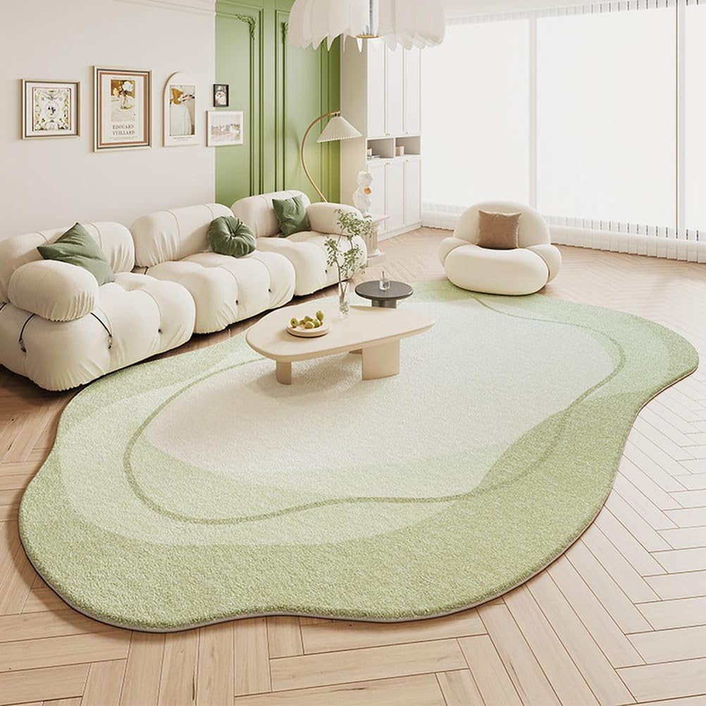 WPJBDS Modern Irregular Shaped Area Rug, Minimalist Ombre Carpet, Soft Faux Wool Floor Mats for Living Room Hallway Bedroom Art Decor Rug,I,120 * 160cm/47 * 63in