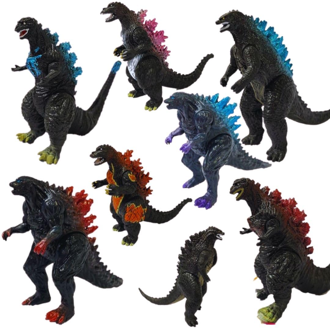 Godzilla Action Figure Toys for Kids Set of 8PCs Dinosaur Animal Toys for Boys and Girls Dragon Toy Model Collection Birthday Gifts Jurassic World Toys Gorilla Monster Figurine (All_GZ)-picture-22
