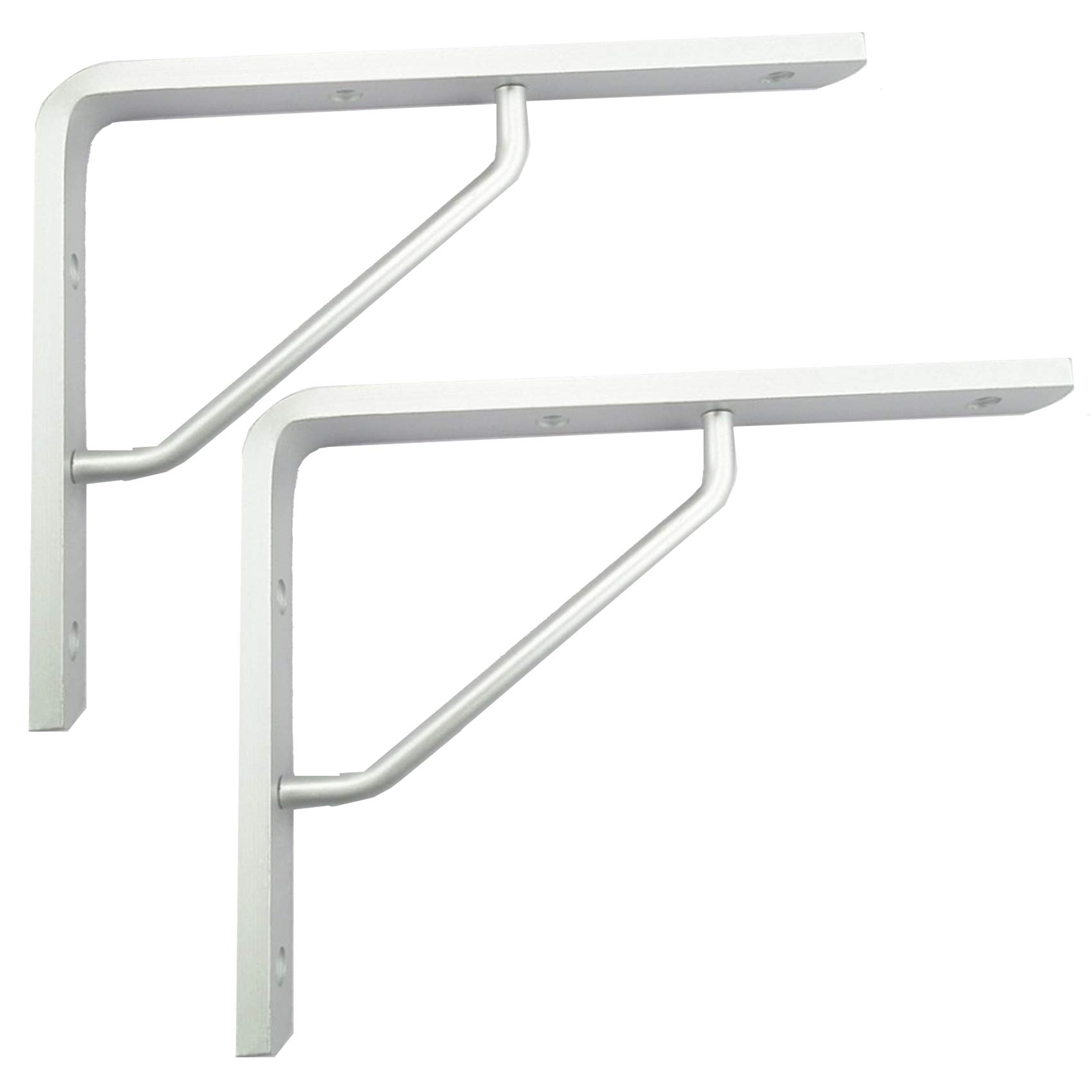 Staffe per mensole in acciaio inox, supporto per mensole da appendere a parete, staffa per mensole in lega di alluminio solida da 2 pezzi, supporto angolare triangolare, supporto per mensole da appe