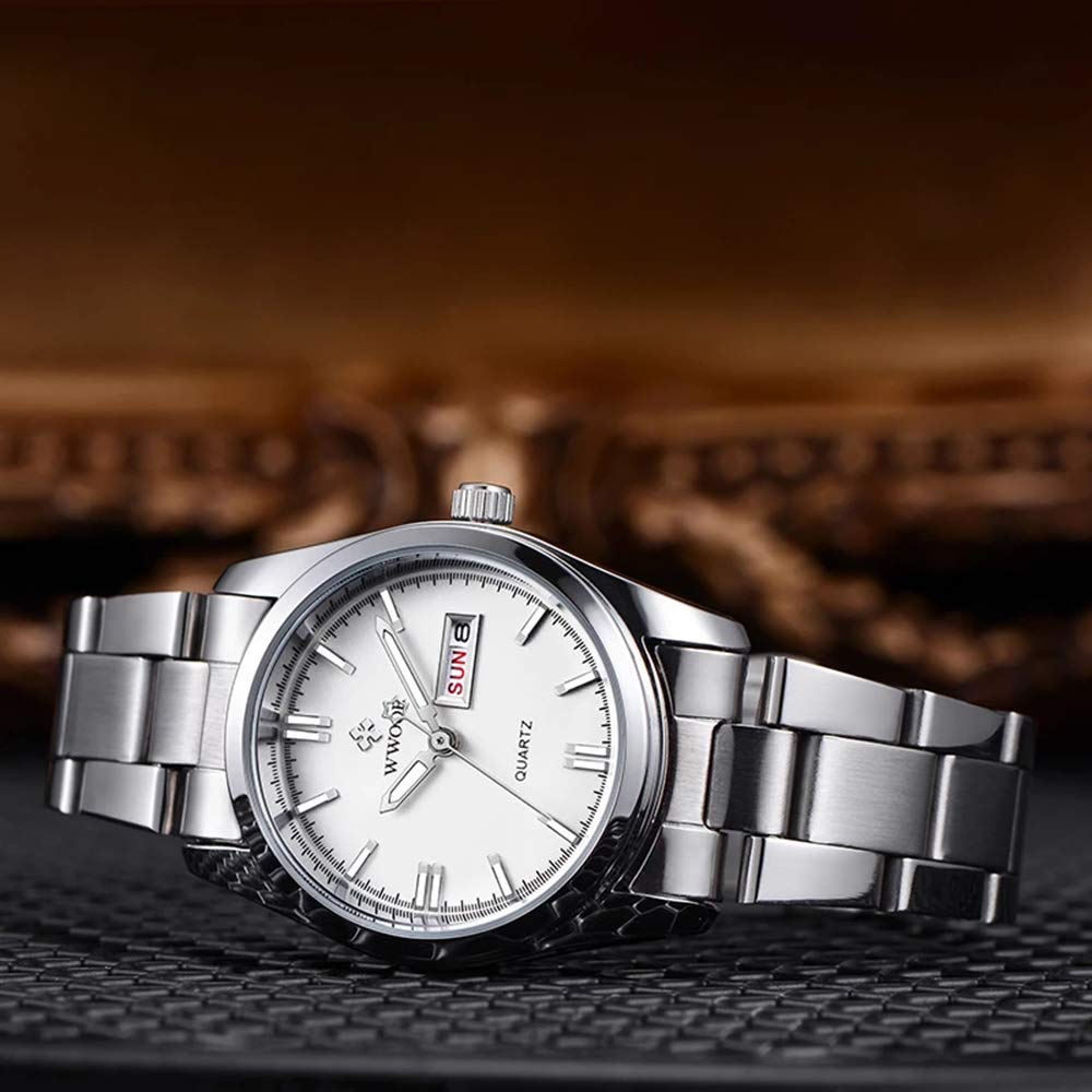 MASTOP Paar Uhren Herren Damen Golden Edelstahl Wasserdicht Analog Quarz Uhr Armband Ensemble Set