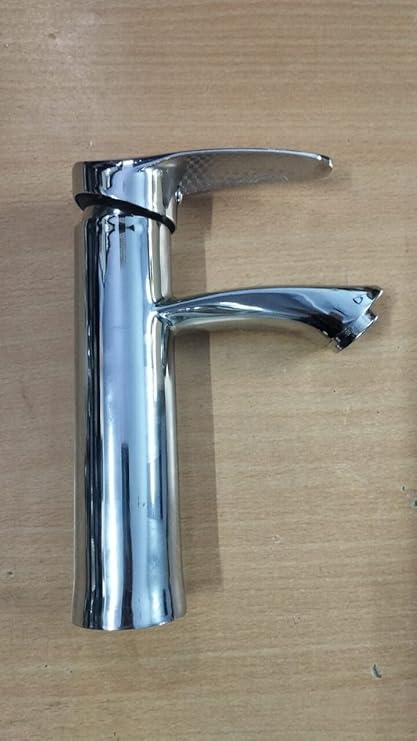 Colro Global Luxury Series Brass, SS Basin Mixer Basin Tap Single Handle Pillar Faucet, Venus -, Flawless Casting Finish (Deck Mount Installation Type) (Vibrant Silver)