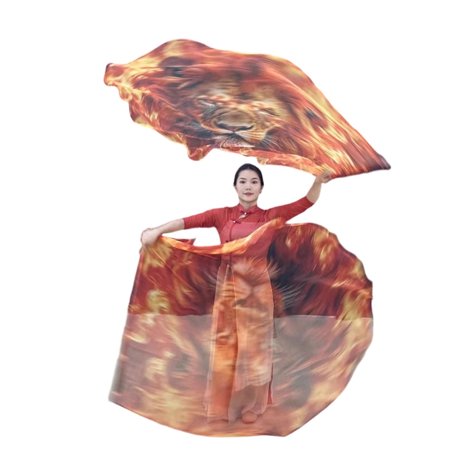Kalttoy And Lions Praise Dance Flag Chiffons Fabric Banners with Flexible Rods Perfect for Stage Shows and Celebration Spiritual Dance Flags