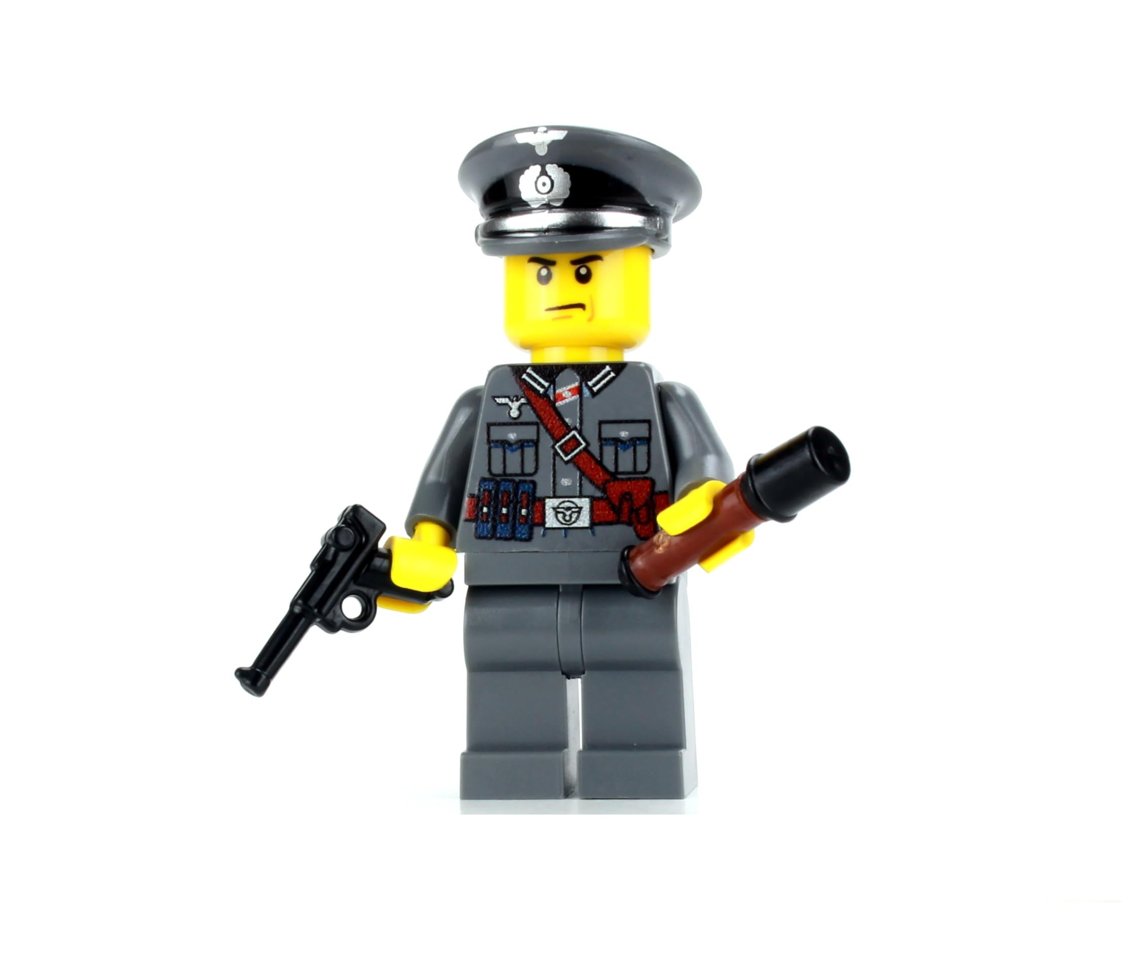 Battle Brick 1.6 Inches Tall Collectible Wehrmacht Officer German WW2 Custom Minifigure | Printed in The USA | Genuine Military Minifig | Great Gift for Ages 10+ to Adult AFOL