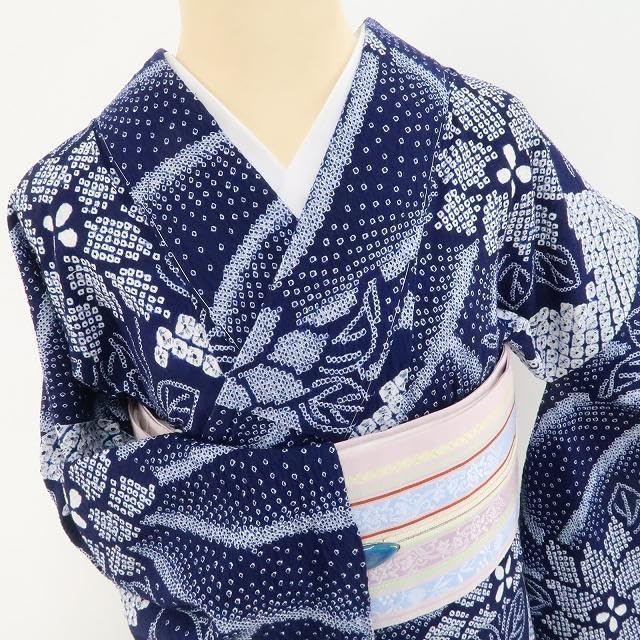 新品 有松鳴海絞り クレマチス 夏着物 綿 仕付け糸付 高級浴衣 6055 Amazon.co.jp: 有松鳴海絞り クレマチス 夏着物 仕付け糸付 高級浴衣