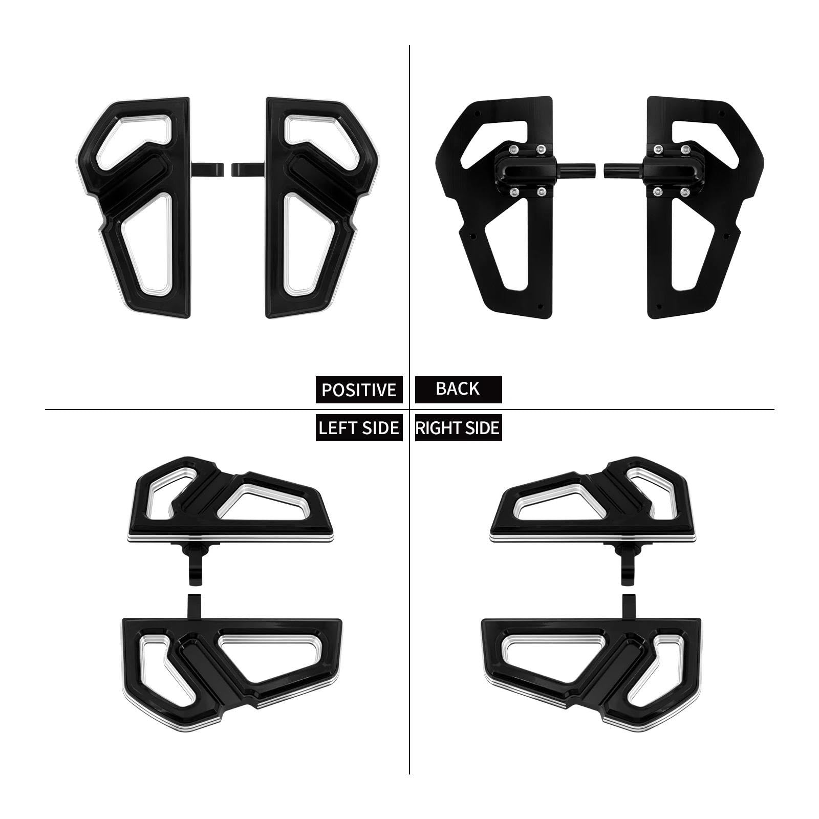 Estriberas Traseras Motocicleta Para HAR&LEY Touring Sportster Dyna Road Street Glide Fat Boy FL Kit Estribo Trasero Para Pasajero Motocicleta Estriberas Pedal Para Suelo Estriberas Motocicleta