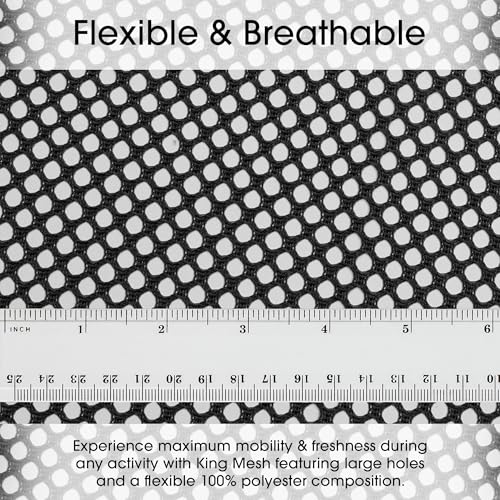 Premium Black Polyester Athletic Mesh Fabric - 1 Yard Bolt, 60" Wide, Perfect for Custom Sports Jerseys and Durable Uniforms 4 Premium Black Polyester Athletic Mesh Fabric - 1 Yard Bolt, 60" Wide, Perfect for Custom Sports Jerseys and Durable Uniforms - Image 3