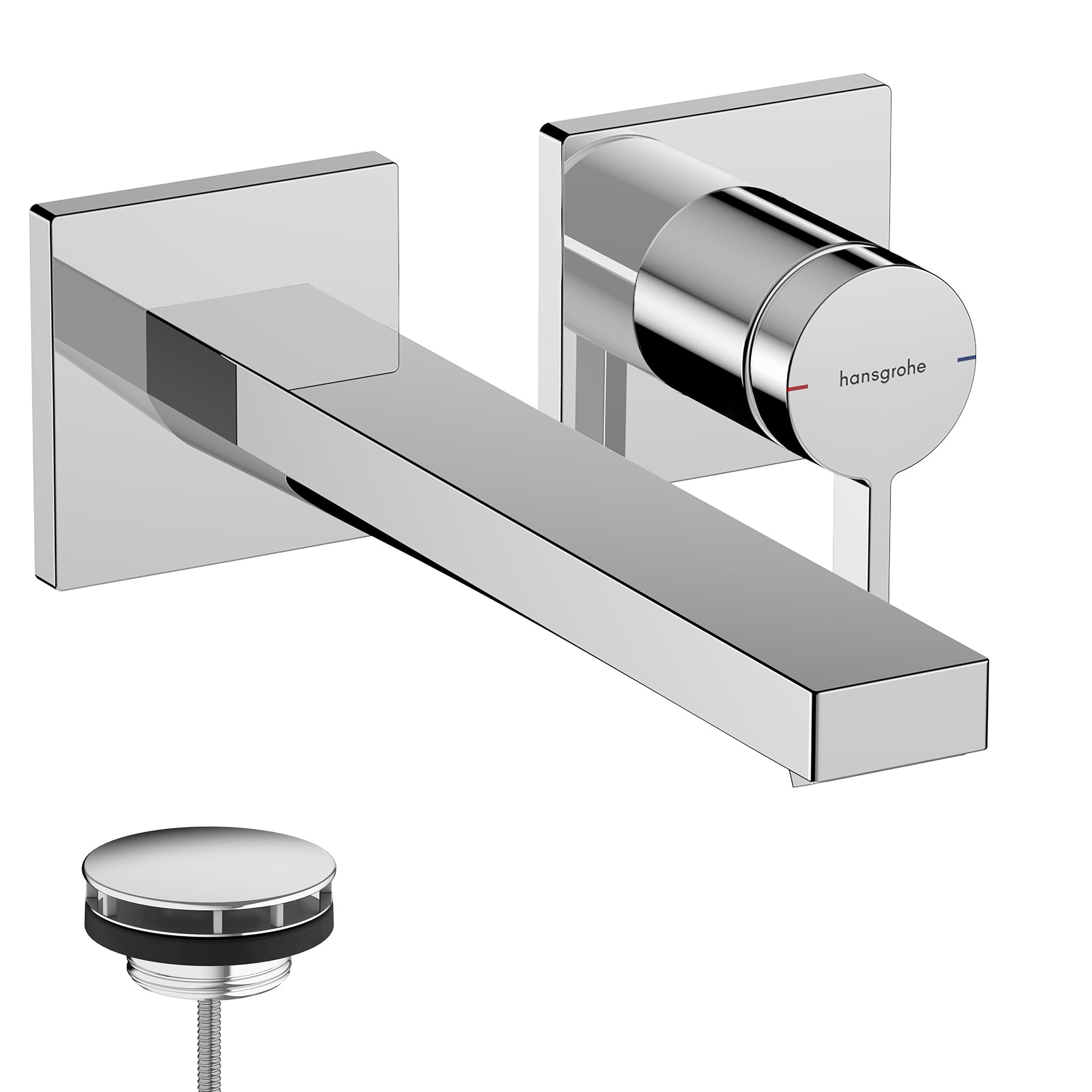 Hansgrohe Tecturis E Basin Mixer Tap For Concealed Installation Wall-Mounted Ecosmart+ With Spout 22,5 Cm, Chrome 73051000