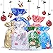 Produktbild 30 Stück Weihnachtsgeschenktüten Geschenkverpackung Taschen, Geschenktaschen für Weihnachten mit Band, Weihnachts Goodie Beutel für Weihnachts Dekoration Party