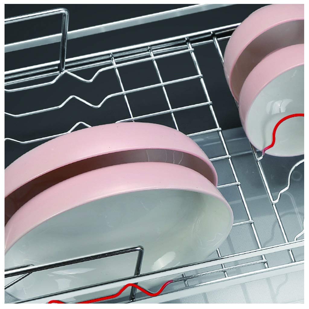 Suszarka do suszenia talerzy naczynia kuchenne ze stali nierdzewnej do suszenia stojak ociekacz talerz z czarnym poyo suszone ociekacze do naczyń ociekacz do naczyń (kolor: czarny)
