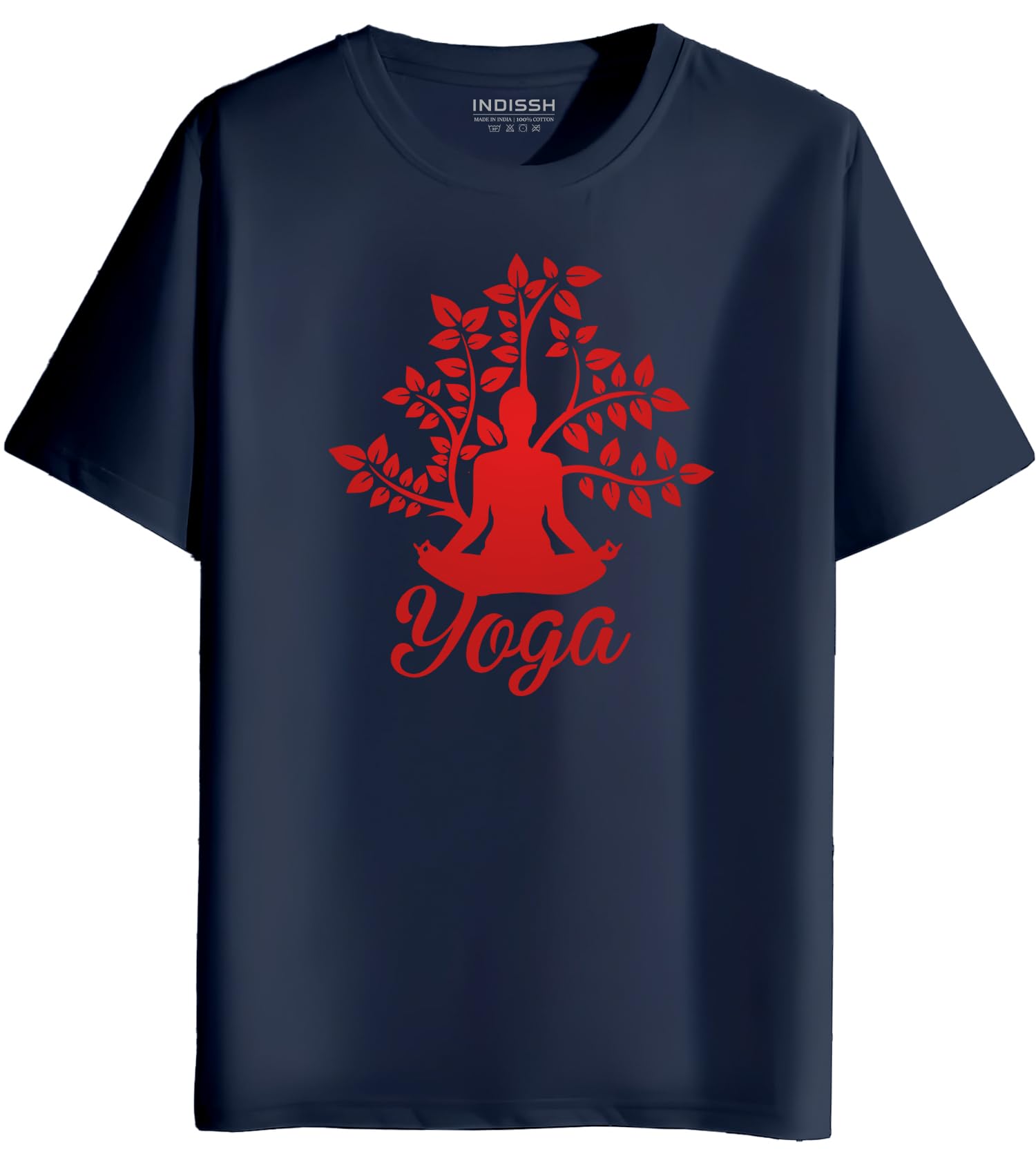 indissh Women's Regular Fit Half-Sleeves YOGA12 Themed Garphic Printed Tshirt|Regular Wear T-Shirt for Women's| Pack of 1 T-Shirt|-picture-27
