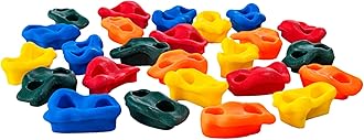 VEVOR 25 Rock Climbing Holds for Kids and Adults, Multi-Colored Climbing Rock Wall Grips for Indoor and Outdoor Playground Play Set