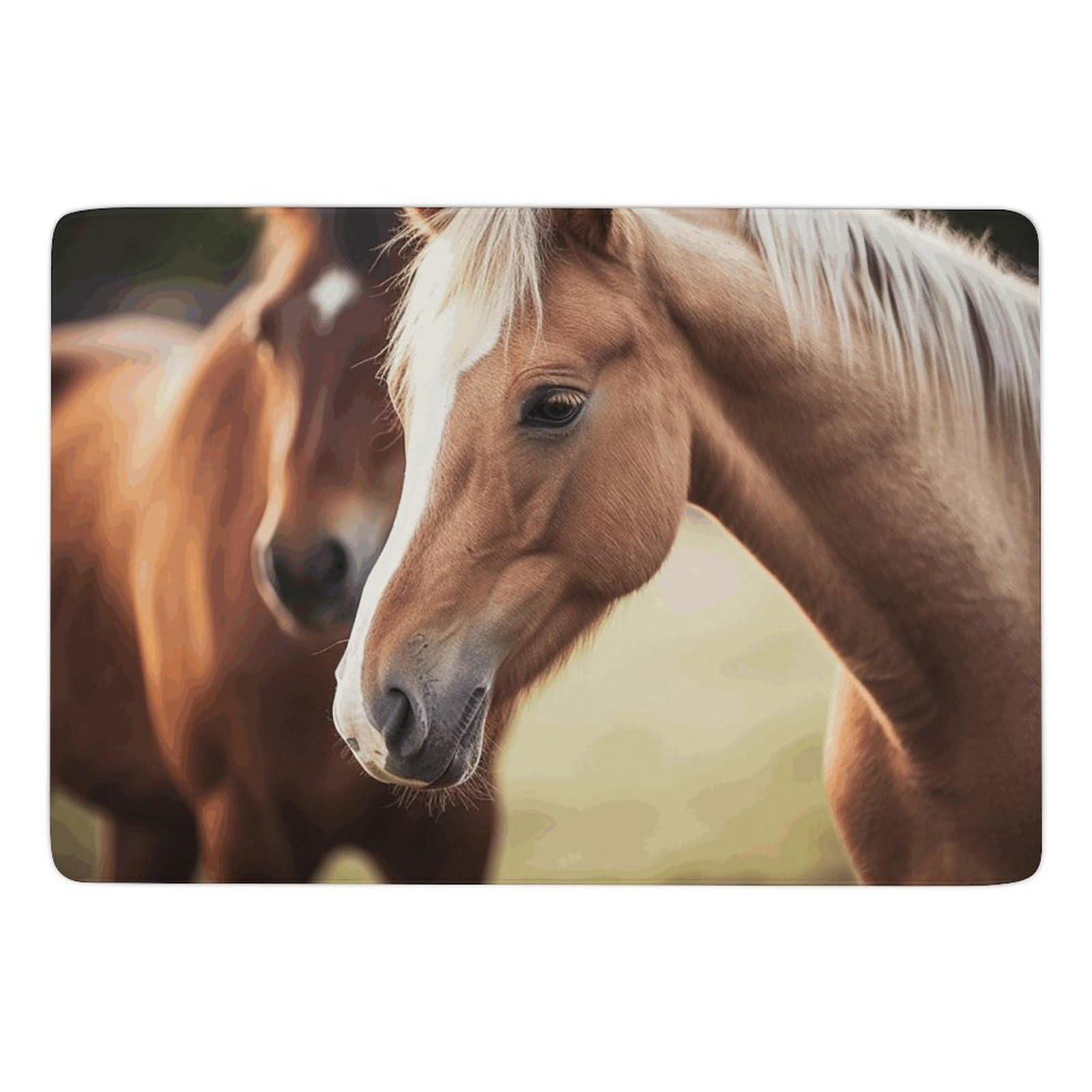 Tapis de bain cheval antidérapant avec revêtement absorbant doux pour douche