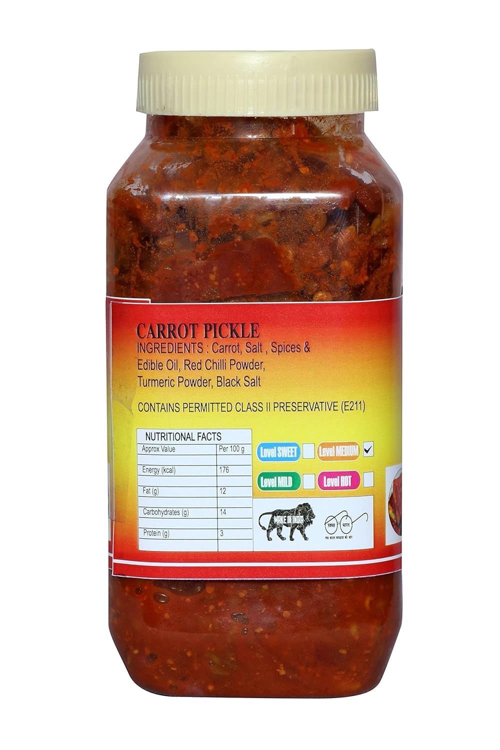 DAILY FOOD Homemade Organic Natural Carrot Pickle Gajar Ka Achar (400g) 1