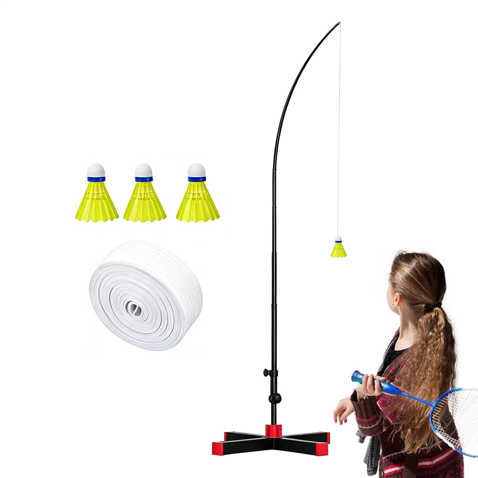 Allenatore di Badminton A Rimbalzo Automatico Strumento Portatile | Strumento Di Auto-Allenamento Per Badminton Per Uomini Donne Adulti Adolescenti Bambini Int