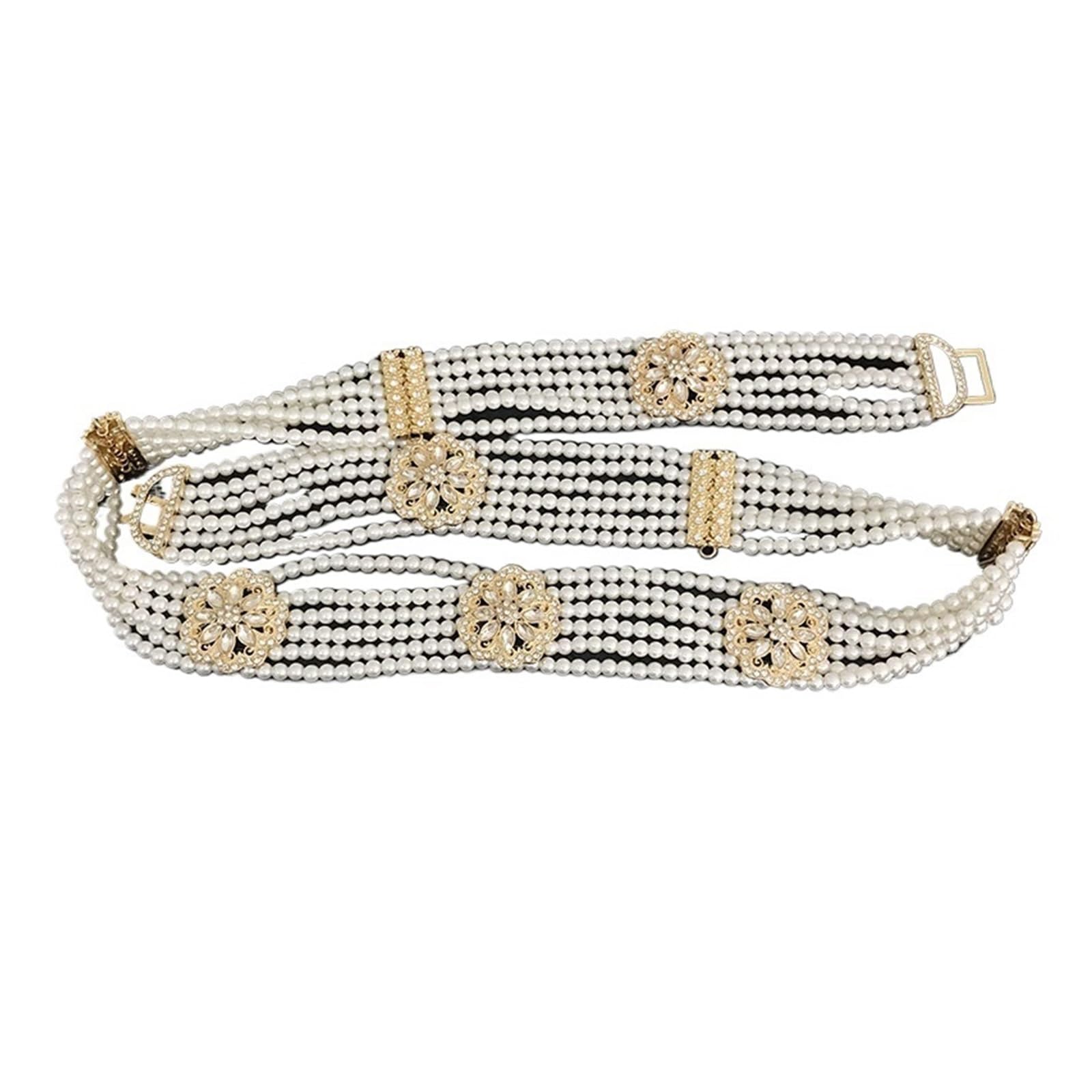 Ceintures de perles pour femmes aristocratiques marocaines rondes perles chaîne de taille fait à la main chaîne de corps perlée décoration élaborée robe de mariée femme ceinture bijou