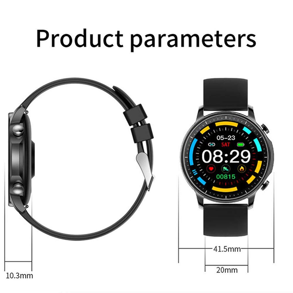 V23 damski inteligentny zegarek w pełni dotykowy opaska monitorująca aktywność fizyczną IP67 wodoodporny inteligentny zegar do pomiaru ciśnienia krwi męski smartwatch dla iOS Android (D) little