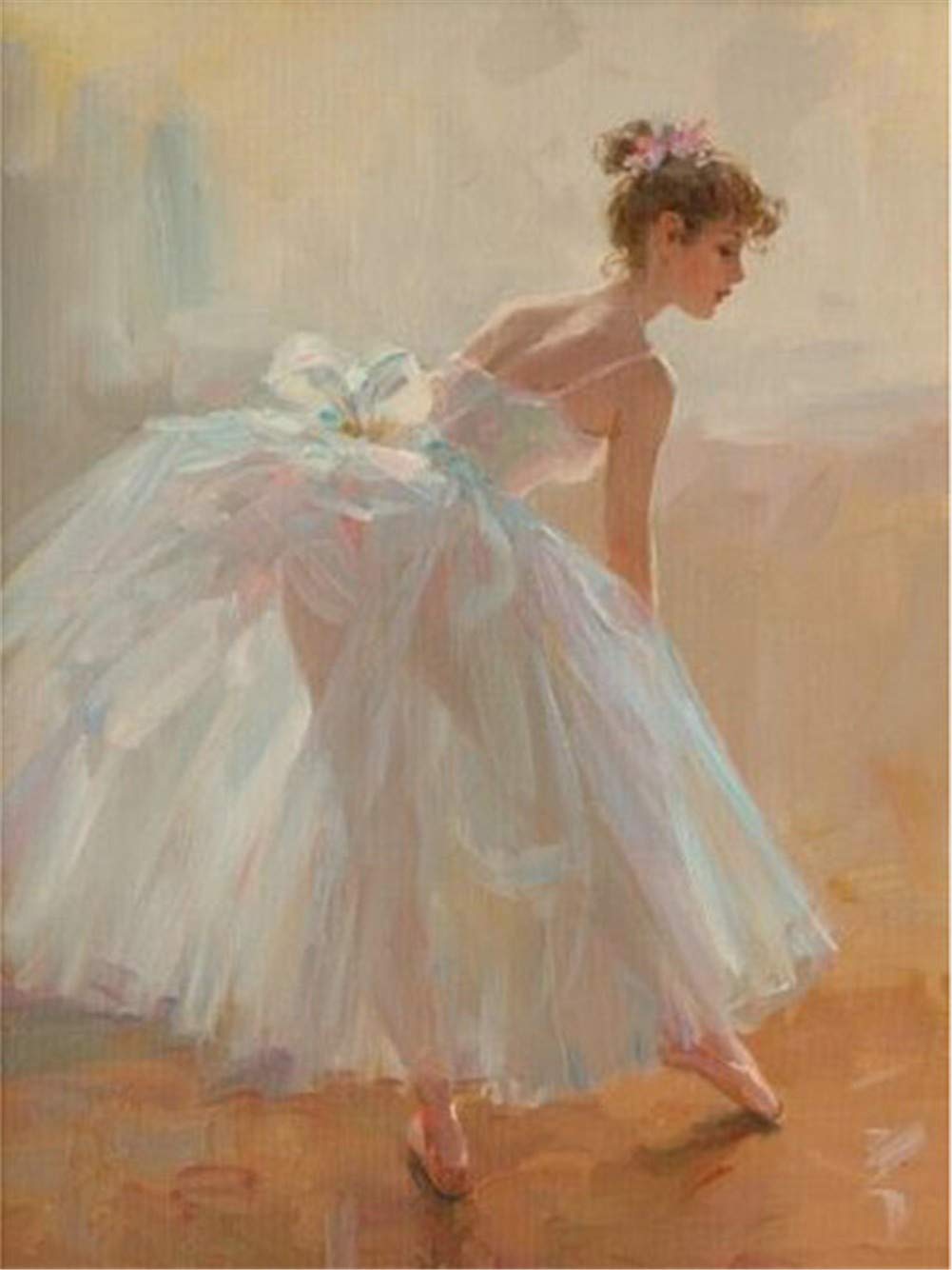 Toile diamant painting anti-stress grand format 50x70cm motif danseuse classique