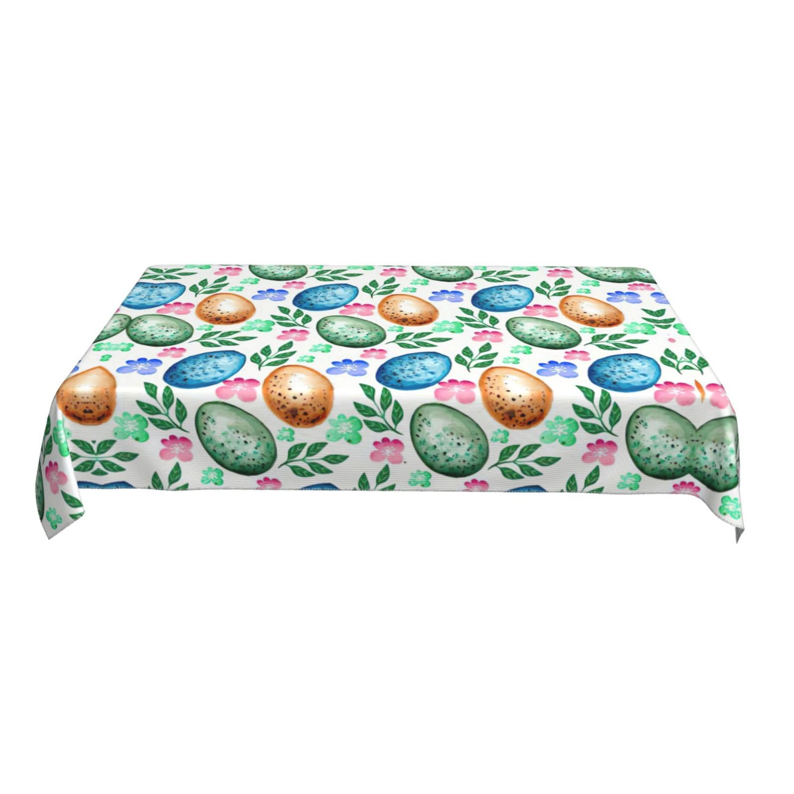 Mantel francés con estampado de huevos de Pascua para mesas rectangulares, mantel para comedor, Acción de Gracias, decoración de cocina