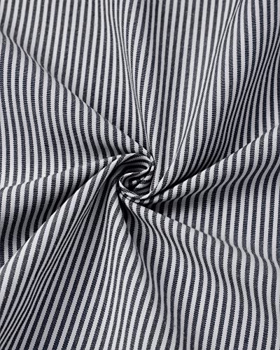 Image of Alimens & Gentle Mens Solid Oxford Shirt Long Sleeve Dress Shirt Work Casual Button Down Shirts with Pocket