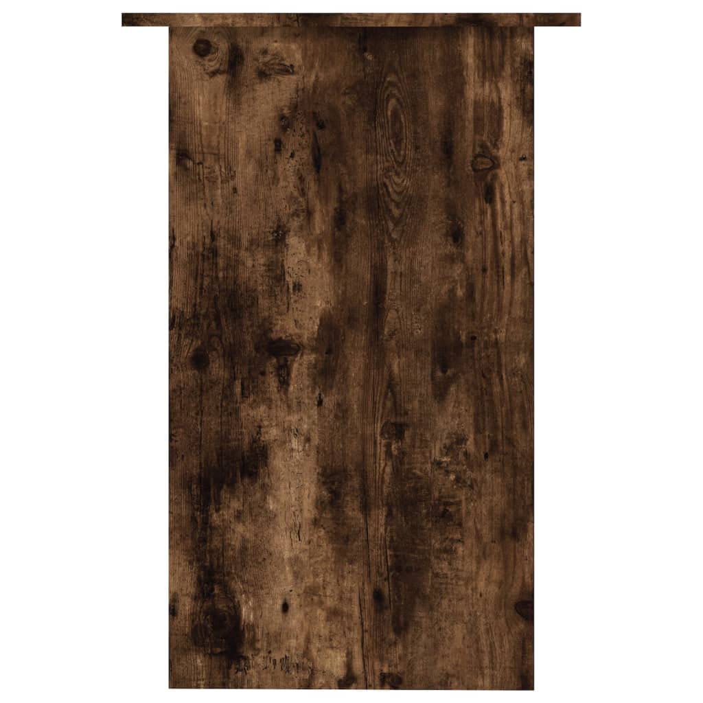 Scrivania affumicatura 90 x 50 x 74 cm, materiale in legno, moderna scrivania per computer con vano portaoggetti per casa, ufficio, giochi, studio