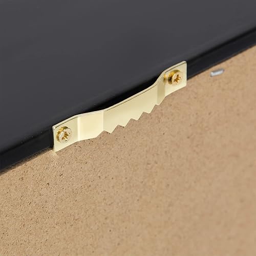 Miniatura 5 de ARRAWIS Vitrina de cristal de chupito negro de 18 x 13 pulgadas colección de armario de madera maciza montada en la pared 28 ranuras estante pequeño