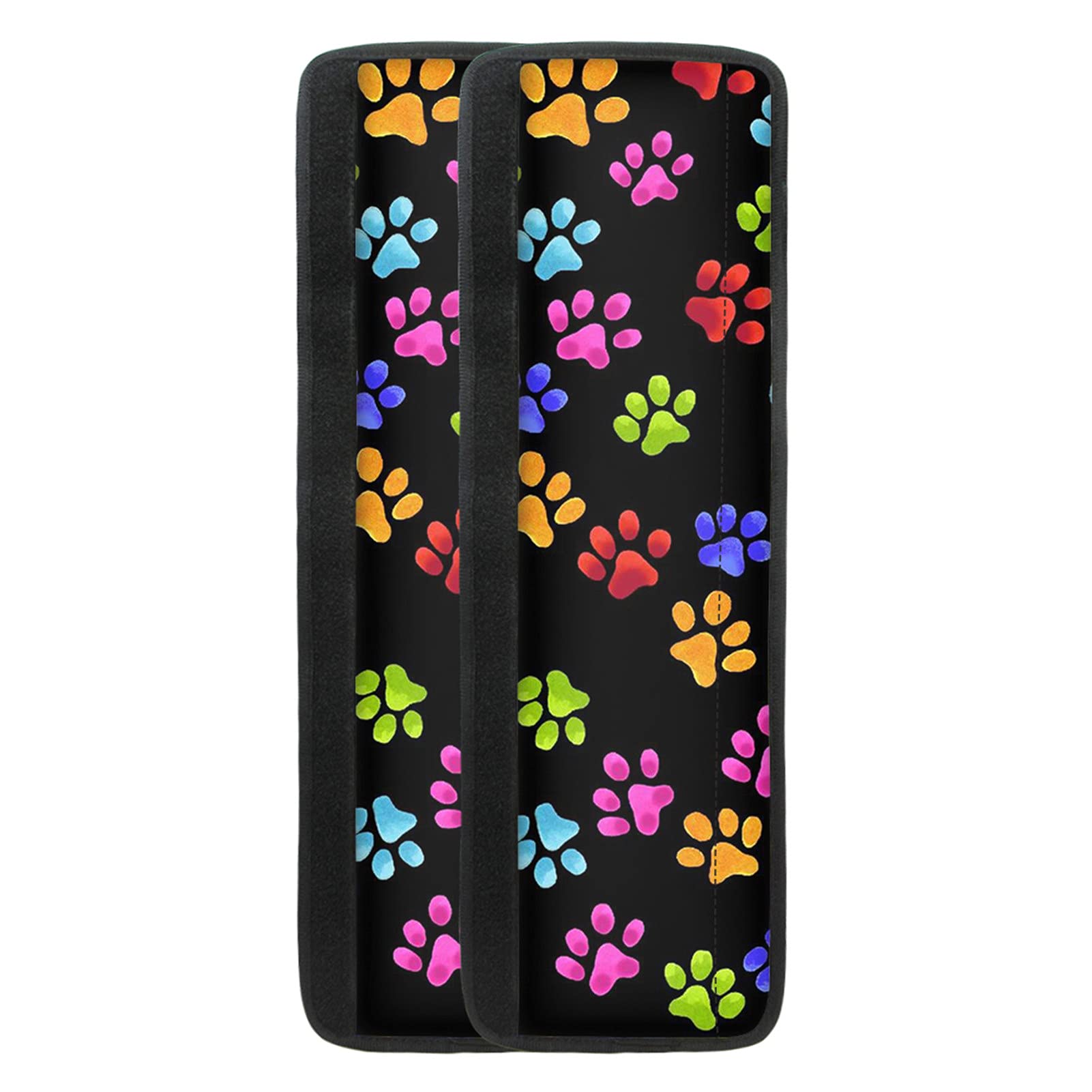 GLENLCWE Colorful Puppy Paw Print Refrigerator Door Handle Cover Antiskid Kitchen Appliance Decor Handles Covers Washable,Set of 2