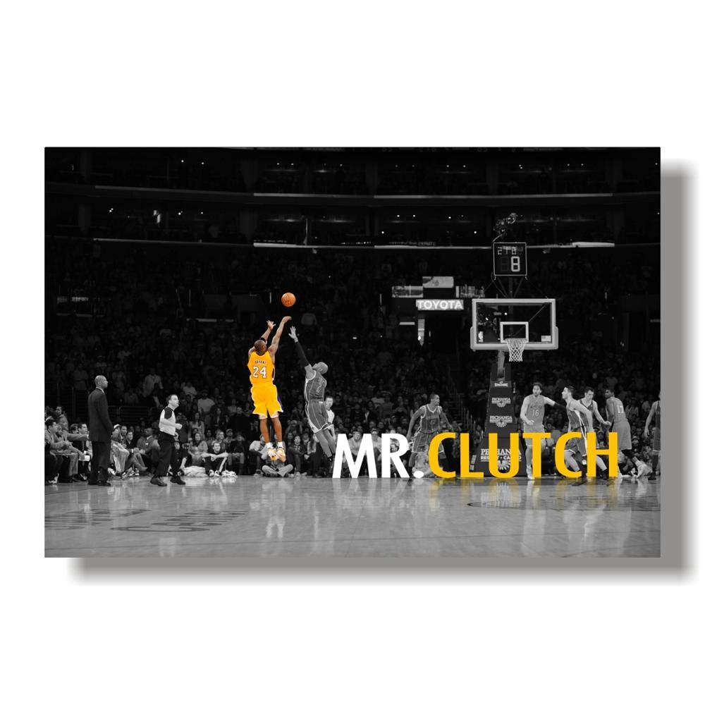 Mengyun Store Kobe Bryant Poster Wall Art Canvas Painting Print Nordic Basketball Player Wall Pictures For Boys Bedroom No Frame B285(40X50Cm)