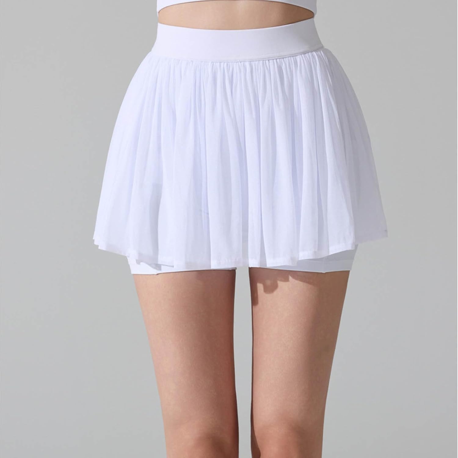 Womens Summer Flowy Mini Shorts High Waist Ruffle Pleated Casual Cute Boho Beach Short Skirts Built-in Shorts