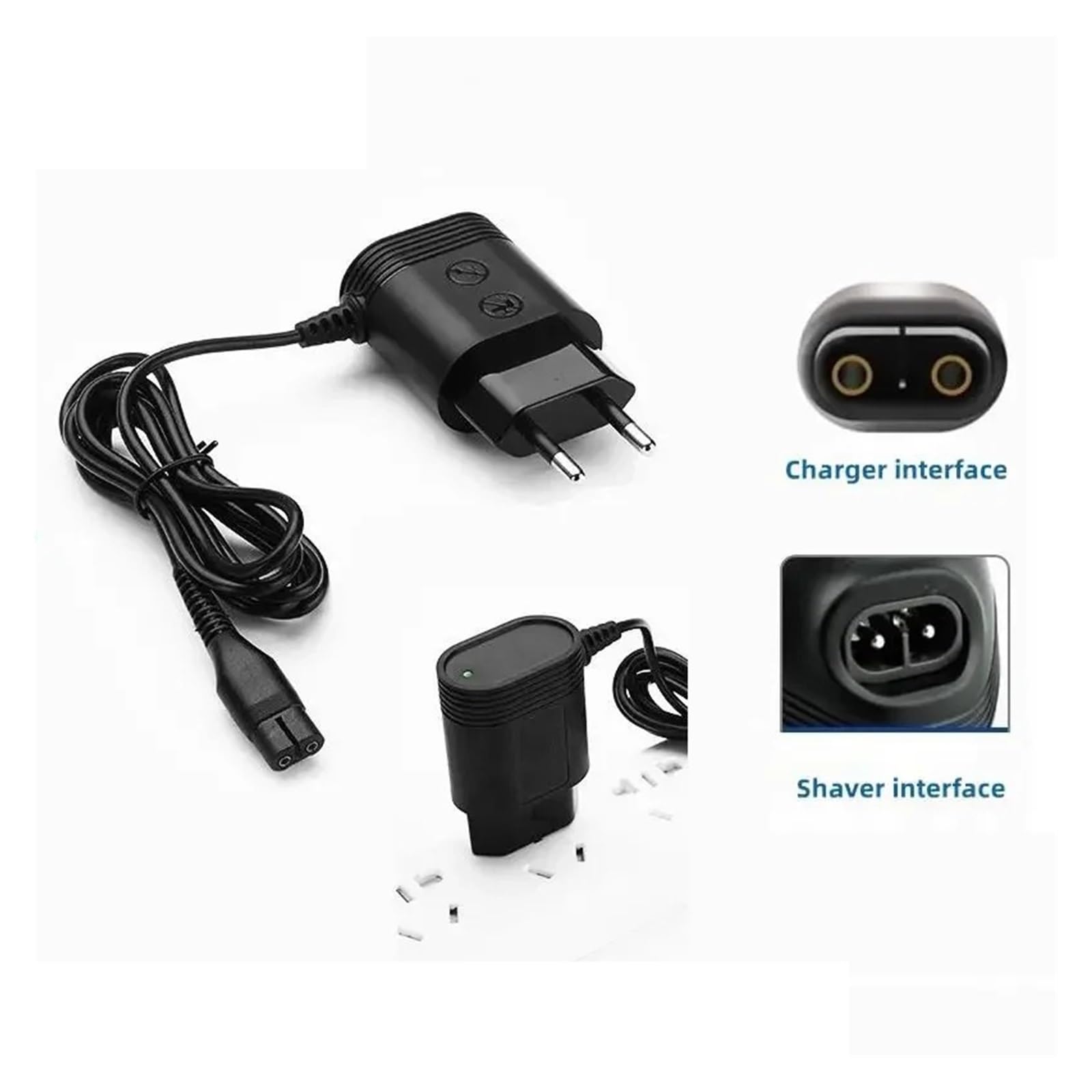 Parte di ricambio for caricabatterie for rasoio elettrico adattatore di alimentazione A00390 da 4,3 V, compatibile con Philips, modelli della serie One Blade QP2520/90(EU plug)