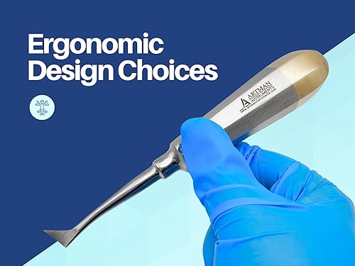 Miniatura 6 de ARTMAN INSTRUMENTS Cryer - Elevador de extracción de raíces molares dentales izquierda y derecha, para extracción quirúrgica de raíces, acero