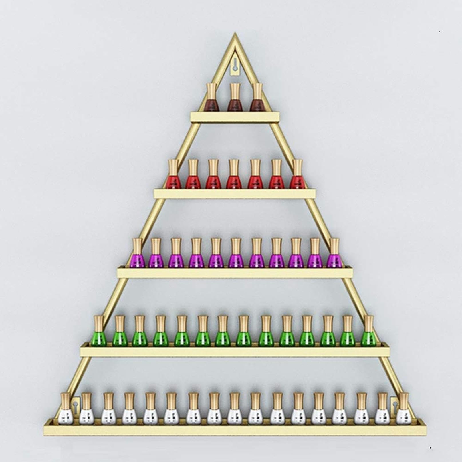 Estantes de pared para esmaltes de uñas y organizador de almacenamiento para salones
