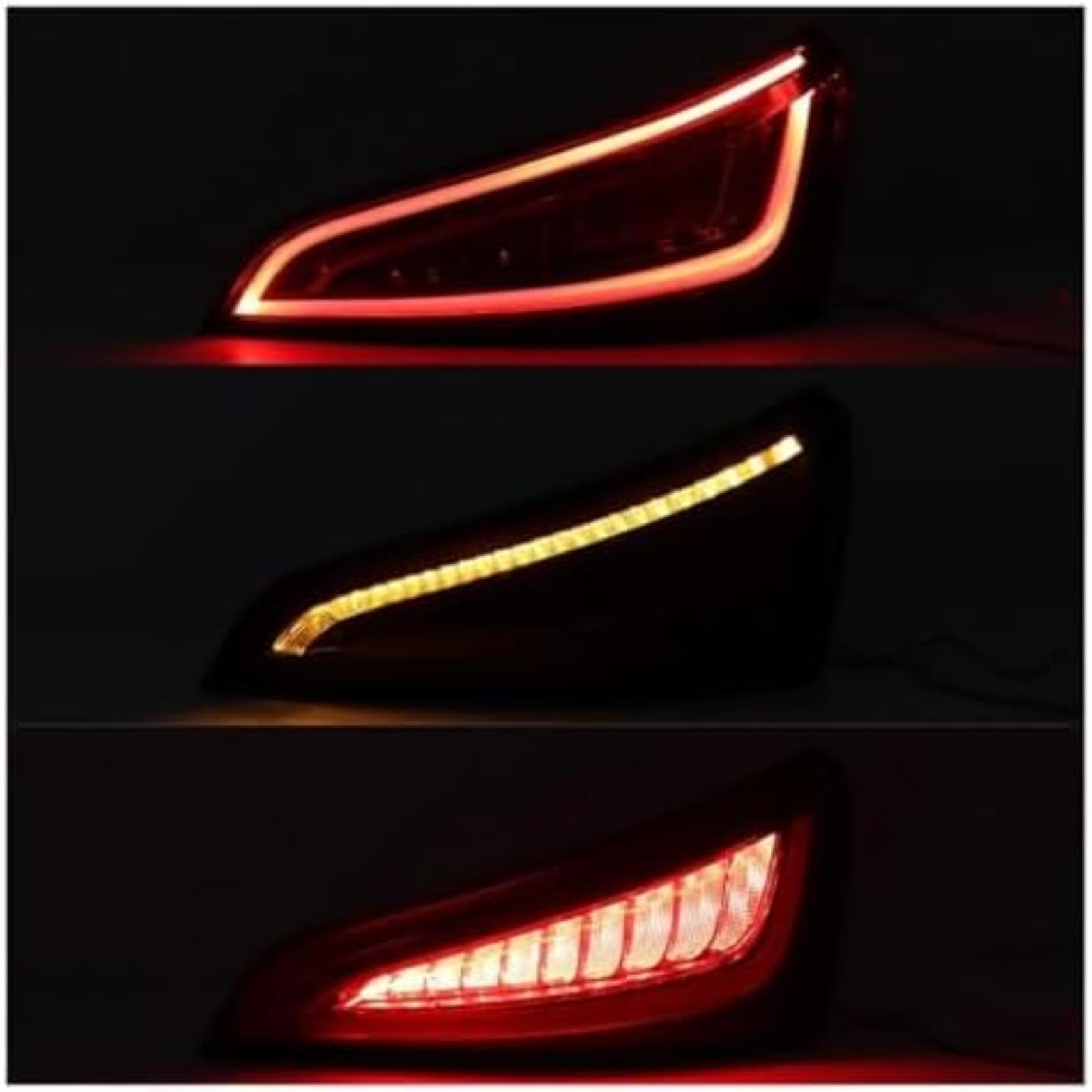 Riflettore paraurti posteriore, per Q5 2013-2017 8R0945094D 8R0945093D Gruppo fanale posteriore a LED per auto Indicatore di direzione freno Fanali posteriori Luci (Yellow light Left)