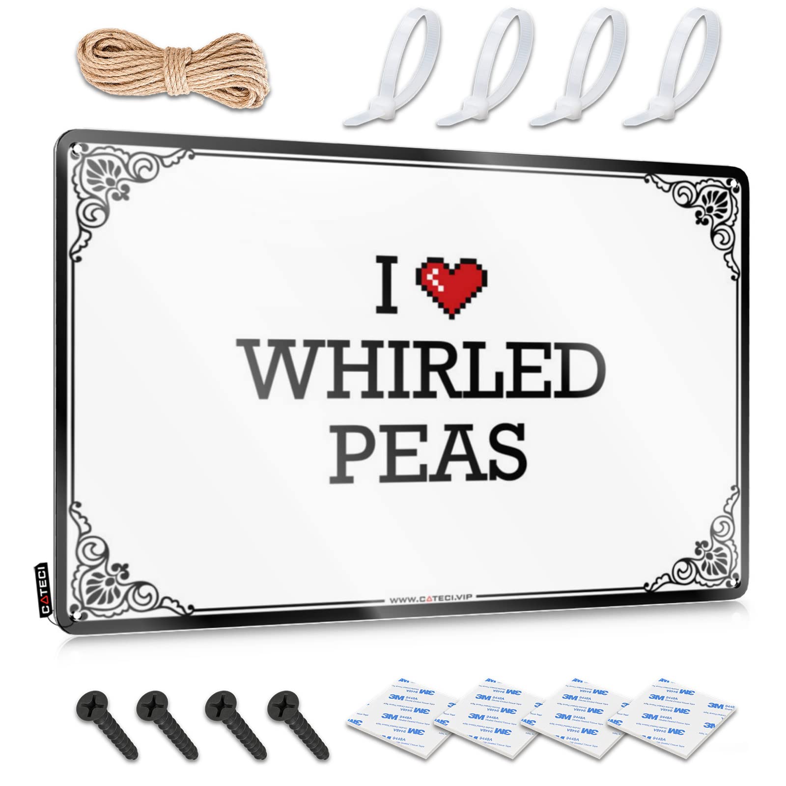 I Love Whirled Peas Haves Awesome - Core Tin Metal Sign Wall Art Decoration(20X30CM)