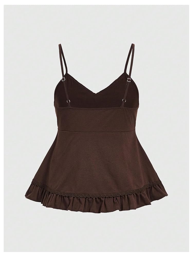 トップス EAPHI TULLE ASYMMETRY FRILL CAMISOLE TULLE ASYMMETRY FRILL CAMISOLE